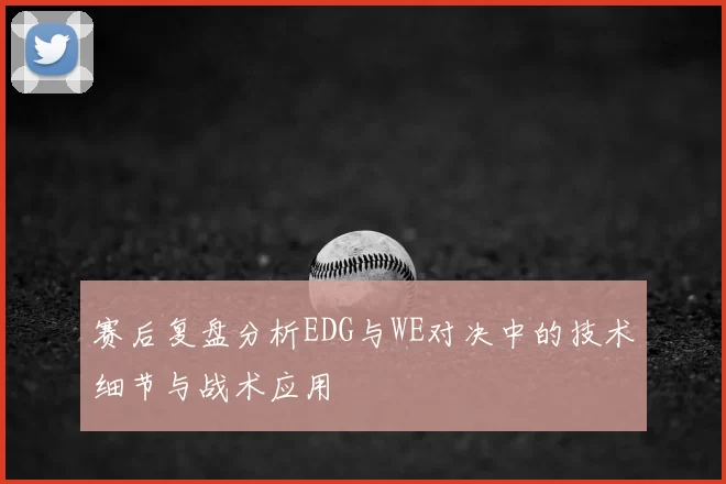 赛后复盘分析EDG与WE对决中的技术细节与战术应用